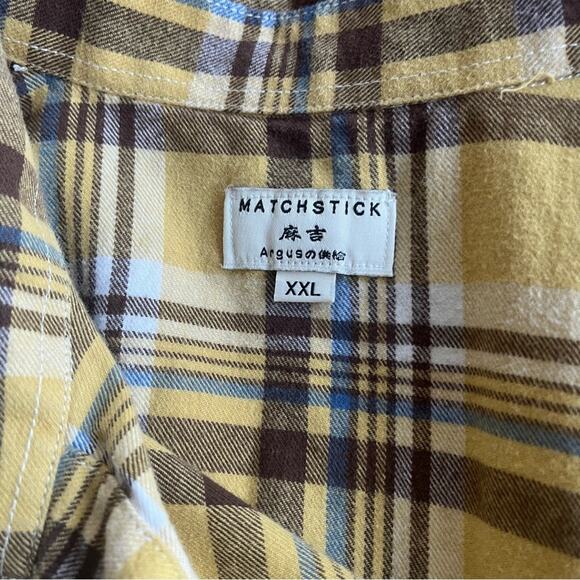 Plaid yellow versatile women’s flannel size 2XL Matchstick - Picture 7 of 7